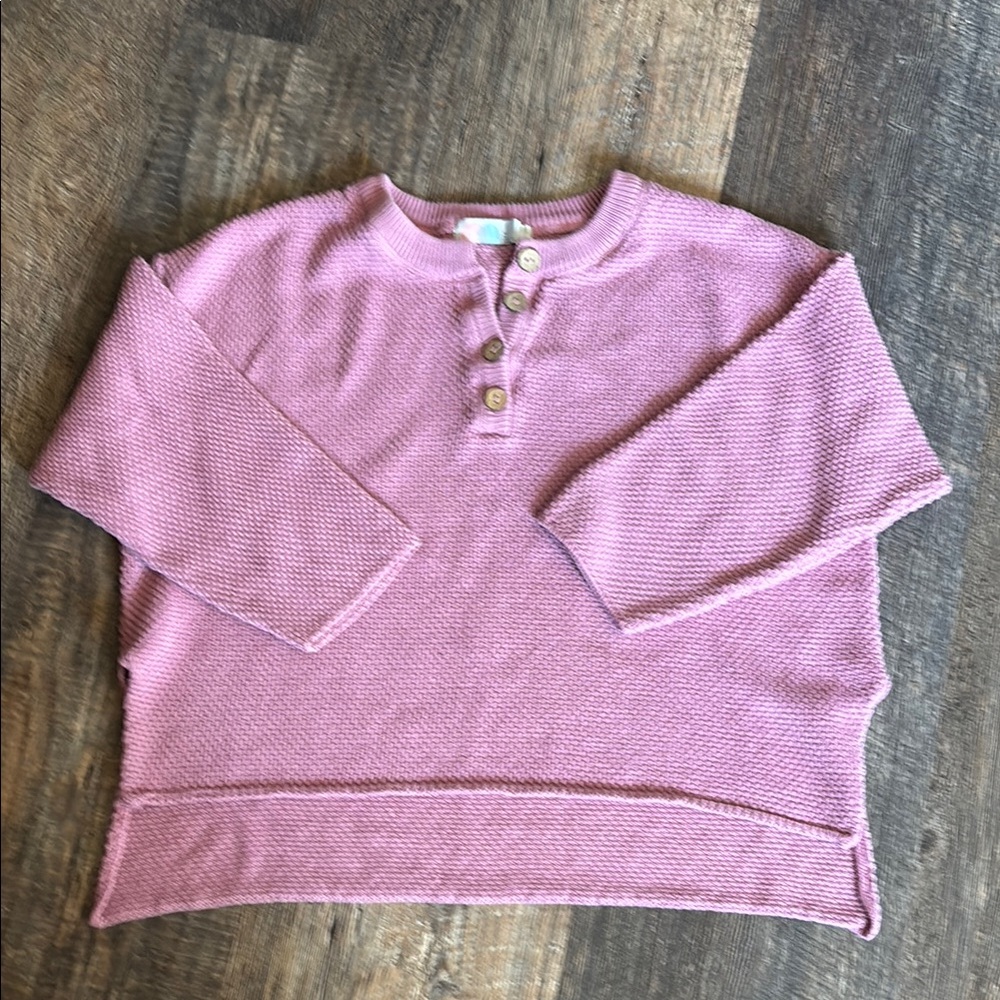 FP Movement by Free People Pink Knit Crew Neck Sweater
